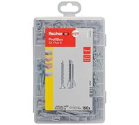 fischer Profi Box SX Plus - Tacos con tornillos (160 piezas, 50 unidades 6 x 30, 30 unidades de 8 x 40) con tornillos a juego, juego práctico para bricolaje y profesionales