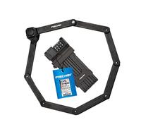 Fischer PROTEC FN110 - Candado plegable con combinación numérica para bicicleta (10.000 combinaciones, 110 cm), color negro