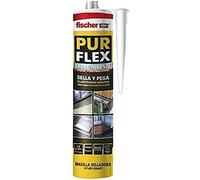 Fischer Sellador de juntas Purflex transparente, tubo 300 ml, curado rápido, pintable