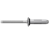 Fischer Remaches de aluminio ALG 5,2 x 20 mm con junta EPDM para chapa (200 unidades)