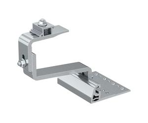 Fischer RH 40-52 HB AL - 10 ganchos de aluminio para techos de tejas, 4 ajustes, montaje horizontal, para perfiles de paneles solares fotovoltaicos, 571745