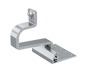 Fischer RH 40-52 VB AL - 10 ganchos de aluminio para techos de tejas, 3 ajustes, montaje vertical, para perfiles de paneles solares fotovoltaicos, 571746