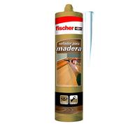 fischer - sellador de juntas para madera roble, adhesivo para madera, barnizable y pintable, elástico y flexible sin siliconas ni disolventes, idóneo para carpintería,300ml