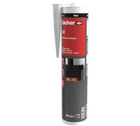 Fischer Sellador refractario SR negro, hasta 1200° (1500° pico), resistente a altas temperaturas y al calor, para juntas, chimeneas, barbacoas, estufas, hornos, calderas, 544448