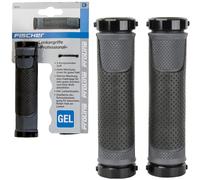 Fischer Set Empuñaduras de Gel para Manillar MTB eBike, 2 Piezas, 22 cm, Negro