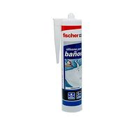 fischer Silicona Sanitarios Transparent 20819, Formato Cartucho, Neutro, 300 ml