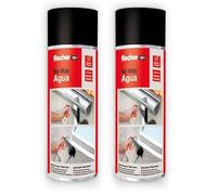 fischer - Silicona líquida en Spray | Reparación y Sellado de Tejados, Canalones y Fachadas | Sin Ftalatos, Isocianatos ni Alquitranes | 500L | Negro (Paquete de 2)