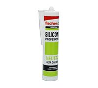 fischer - Silicona Neutra Prof. Trans Alta Calidad (tubo de 300 ml) sellador de juntas de dilatación, acristalamiento y sellado de juntas de carpintería a obra (aluminio lacado o PVC)