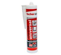 Fischer Silicona Universal gris – multifunción, adherencia en multitud de materiales – tubo 300 ml