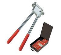 Fischer 507911 Quick-Fix 507911-Kit de Abrazaderas de Cinta Crear Soportes en tamaño, Accesorios y Conexiones, Gris/Rojo