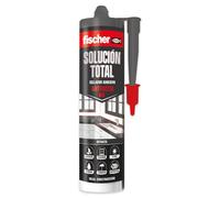 fischer - Solución Total Antracita 290ml | Sellado de Juntas y Adhesión Versátil | Uso Interior y Exterior | Resistente a la Intemperie y Pintable | Fácil Aplicación con Pistola de Silicona
