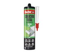 fischer - Solución Total Cesped Artificial Terraza - Pegamento Fuerte para Césped Artificial - Pega y Sella tu Césped Artificial para Exterior (290 ml) Color Verde