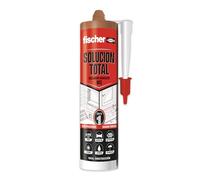 fischer - Solución Total Marrón 290ml | Alta Elasticidad y Adherencia | Uso Interior y Exterior | Pintable y Resistente a UV | Para Construcción, Automoción y Techos