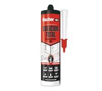fischer - Solución Total Negro 290ml | Alta Elasticidad y Adherencia | Uso Interior y Exterior | Pintable y Resistente a UV | Para Construcción, Automoción y Techos
