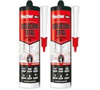 fischer - Solución Total Negro 290ml | Alta Elasticidad y Adherencia | Uso Interior y Exterior | Pintable y Resistente a UV | Para Construcción, Automoción y Techos (Paquete de 2)