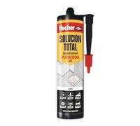 fischer - Solución Total Plato de Ducha | Adhesivo y Sellante MS Polímero | Alta Resistencia y Elasticidad Permanente | 290ml | Blanco