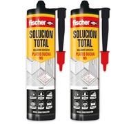 fischer - Solución Total Plato de Ducha | Adhesivo y Sellante MS Polímero | Alta Resistencia y Elasticidad Permanente | 290ml | Blanco (Paquete de 2)