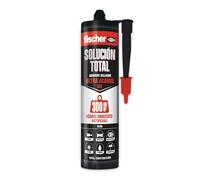fischer - Solución Total Ultra Agarre 300kg | Pegamento fuerte | Adhesivo y Sellante MS Polímero |Uso Interior y Exterior | Pintable y Resistente a Impactos | 290ml | Negro