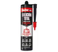 fischer - Solución Total Ultra Agarre 300kg | Pegamento fuerte | Adhesivo y Sellante MS Polímero |Uso Interior y Exterior | Pintable y Resistente a Impactos | 290ml | Negro