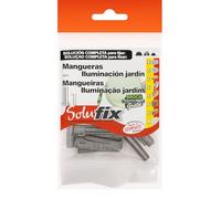 fischer - Solufix Jardín exterior, pack de tacos para fijar y anclar elementos de jardín como Mangueras, Postes, Focos