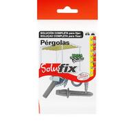 fischer - Solufix Pérgolas, pack de anclajes para fijar Pérgolas, sirve como Soporte para Toldos