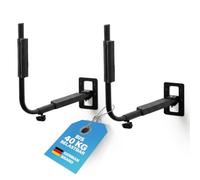 Fischer Soporte de Pared para Cofre de Techo, Soporte de Metal, con Material de Montaje, Ahorro de Espacio, Almacenamiento para Garaje y sótano, Multiusos, Carga máxima de 40 kg, Color Negro