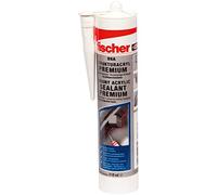 fischer Strukturacryl Premium DAS - Masilla granulada para juntas de interior y exterior, 310 ml, color blanco