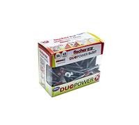 fischer Taco DuoPower, Gris Plus rojo T (Caja de 30 Tacos Plus 30 Tornillos), 536390, 6x30 S