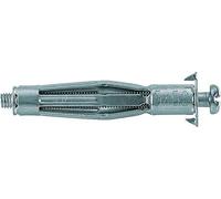 fischer HM S 519774 - Taco de metal con tornillos para fijación de imágenes, Rieles de cortinas en paneles (50 unidades), Gris, 5 x 52 tornillo
