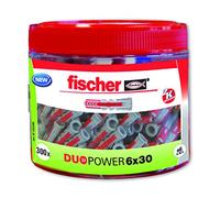 fischer Taco nylon, Gris/Rojo, 6 x 30