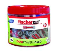 fischer Taco nylon, Gris Y Rojo, 10x50 (Bote 75 tacos)