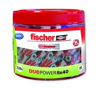 fischer Taco nylon, Gris Y Rojo, 8x40 (Bote 130 tacos)