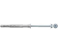 Fischer Tacos alargados SXRL 8 x 160 con tornillo de cabeza hexagonal de acero galvanizado, Torx, para instalaciones pasantes en hormigón, ladrillo macizo y perforado, 540134