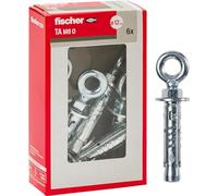 fischer Tacos de acero TA M 8 con ojal, diámetro 12 mm, 71255, 6 unidades por paquete, M8 + occhiolo