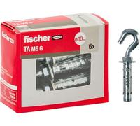 Fischer 71256 Tacos acero TA M 6 con gancho, diámetro 10 mm, M6 + gancio