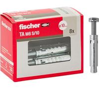 fischer 71252 Tacos de acero Ta M 6 con tornillo cabeza hexagonal diámetro taco 10 mm, M6 + vite