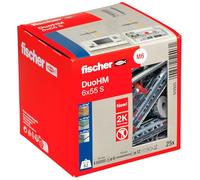 fischer Tacos DuoHM 6 x 55 S TX para cavidades con tornillo métrico panhead y accionamiento TX para fijar soportes de TV, lámparas, estantes de pared, etc., en materiales de construcción de paneles,