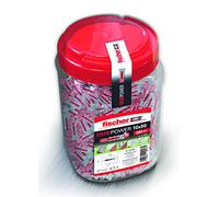 Fischer Tacos Duopower 10x50 mm Nylon bicomponente de alto rendimiento gris/rojo Cubo 200 uds
