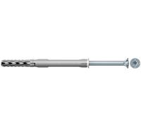 fischer - Tacos largos pared, tacos nylon con tornillo SXR 8X100 con cabeza avellanada para estructuras metálicas y de madera, Caja 50 Uds.