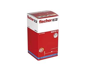fischer - Tacos pladur DuoTec, tornillos para soporte tv 10 mm, Caja 25 uds tornillos + 10 tacos pladur