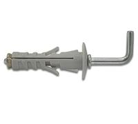 Fischer, Tacos SB 9/6 con gancho largo (50 unidades), universales para la fijación de lámparas, espejos, muebles en pared y hormigón