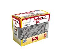 fischer - Tacos SX 8x40 tacos pared, colgar cuadros, fijar lámparas, Caja de 60 uds.