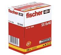 fischer Tacos pared para hormigón SX 8x40 para fijar lámparas, cuadros, Caja tacos 100 uds