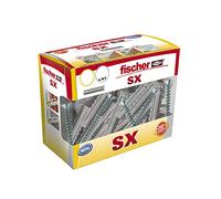 fischer - Tacos tornillos, Tacos pared, Colgar cuadros, Fijar lámparas, Gris, 10x50 10 tacos Plus tornillos