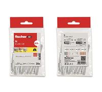 fischer - Tacos y tornillos de golpe N 8x60, tacos hormigón, Bolsa 20 uds
