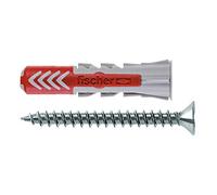 FISCHER, Tacos y tornillos para pared 5x25 DuoPower, tacos para hormigón, Caja tacos 35 uds