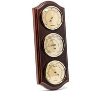 Fischer termómetro barómetro caoba higrómetro,