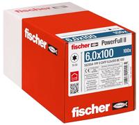 Fischer - Tornillo de refuerzo Powerfull FPF II CHTF 6,0x100 revestimiento zincado, rosca total, cabeza cilíndrica con Huella Torx/caja de 100