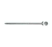 Fischer Tornillos FPF II, Caja de tornillos para madera, Rosca parcial, Cincados, Caja de 30 Unidades, Cinc, 5,0 x 100