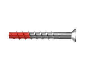 fischer UltraCut FBS II 10x100 45/35/15 SK - Tornillo de acero inoxidable de alto rendimiento con punta endurecida, para exteriores y zonas húmedas, fijación segura en hormigón, 50 unidades